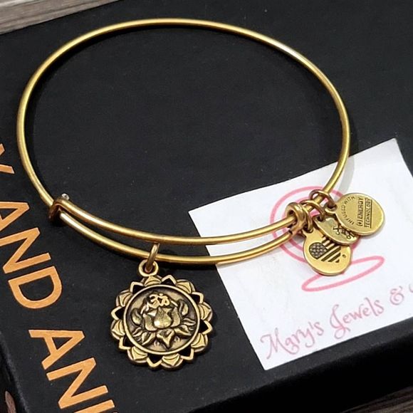 Alex and Ani Lotus Bangle - Picture 2 of 3